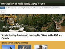 Tablet Screenshot of huntguide.com